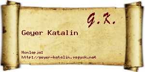 Geyer Katalin névjegykártya